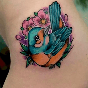 #bird#color#colorful#neotraditional#ink#inked#flower#flowers#girl