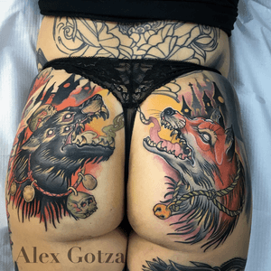 Tattoo by Alex Gotza .Done using: @kwadron @sunskintattoo @balm_tattoo #tattoo #tattoos #inked #tattooart #neotraditional #neotraditionaltattoo #colortattoo 