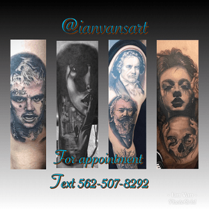 Ill be throwing out some deals on portraits for the rest of the month of April! DM or text 562-507-8292 for an appointment #portrait #portraittattoo #lilpeep #lilpeeptattoo #blackandgreytattoo #realism #realistic #realistictattoo #ianvansart #skulltattoo #rosetattoo #ludwigvanbeethoven #classicalmusic #classicalcomposer #bishoprotary #bishopfantom #inkeeze #inkedmag #inkedbabes