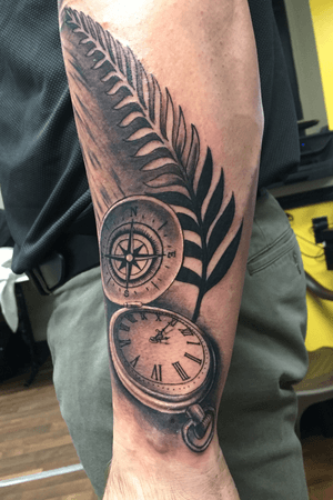 Added to this half sleeve clock and compass. Tattoo By : Me F O L L O W & S H A R E IG : Jaime.ortiz.tattoos Also Don’t Forget to Subscribe to our New Channel on YouTube !!! 👉 Zen_Family 👈 Add Le Wife👉 @isabel_317 💚 #inked #art #FeeltheZen #zenArt #lotustattoo #electrumstencilprimer #eternalink #helios #heliostattoo #inkjunkeyz #Indy #tattoolife #indianapolis #indiana #zenbodyartstudio #tattoofamily #zenbastudio