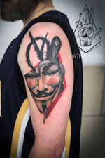 Remember remember the 5th of november! #v #oathkeepertattoogreenwood #brad_4rd #colour #realistic #movie #indianart 
