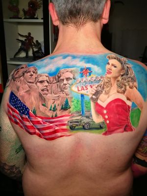 Tattoo cover américan thème