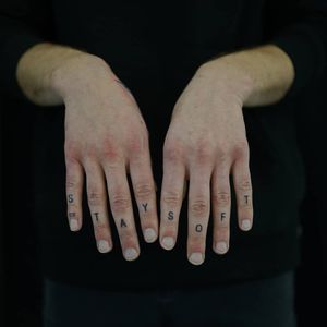 Non electric Hand poke tattoo by Blame Max #BlameMax #handpoke #stickandpoke #nonelectric #linework #illustrative #fineline #fingertattoo #handtattoo