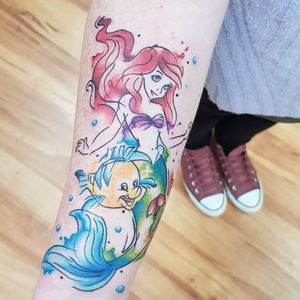 Watercolour little mermaid