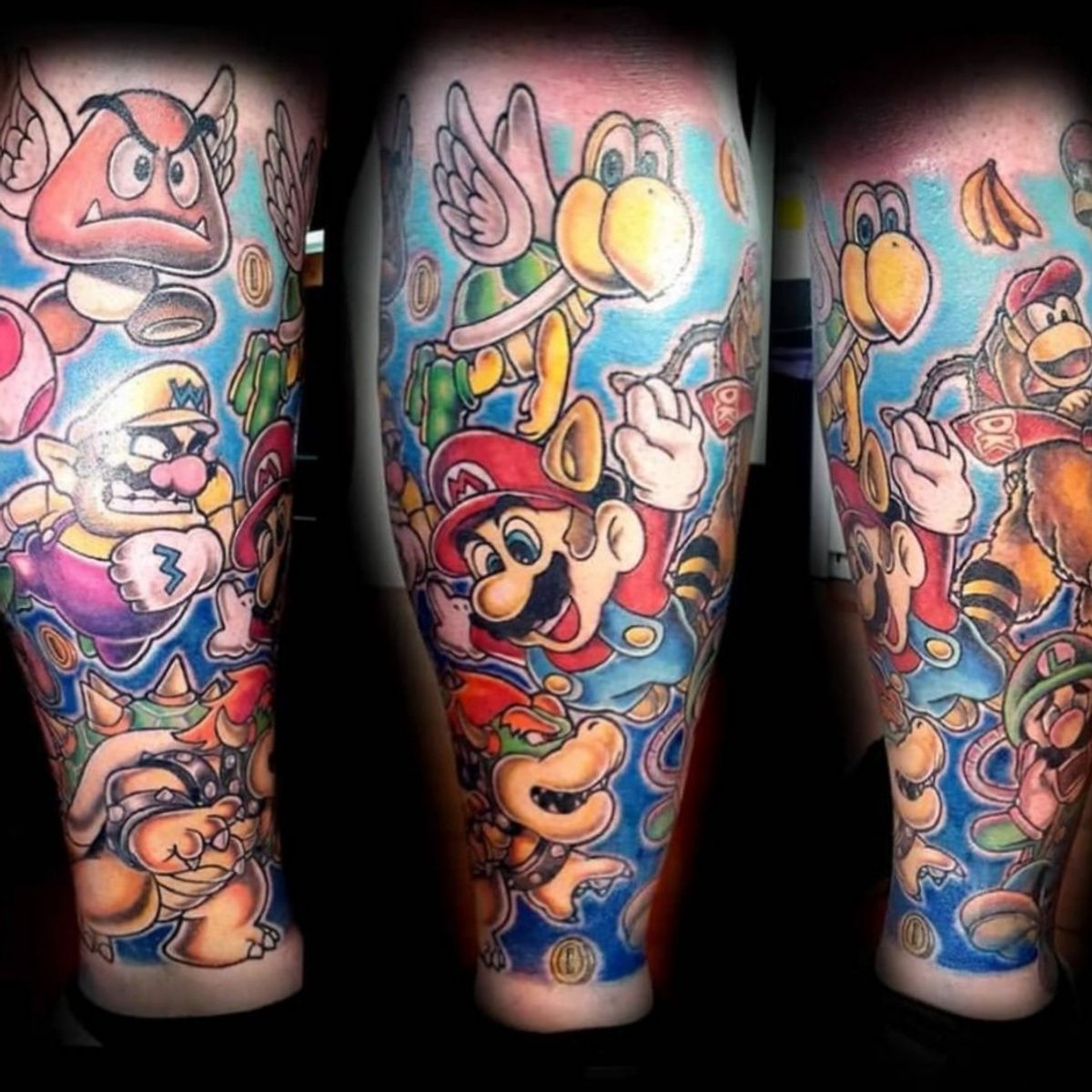 Tattoo uploaded by Maggie Brennan • Nintendo leg • Tattoodo