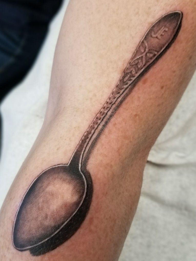 Wooden spoon tattoo done in KC kansascity Ill do a fe  Flickr