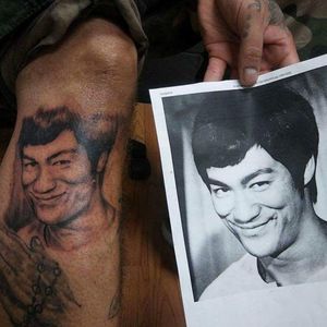 #livoniatattoos #livoniatattooshops #detroittattooartist #portraittattoo #portrait #brucelee 