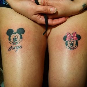 Mickey and minnie mouse tattoo