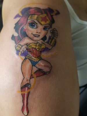 Wonder woman tattoo with a few twisted changes with customers request