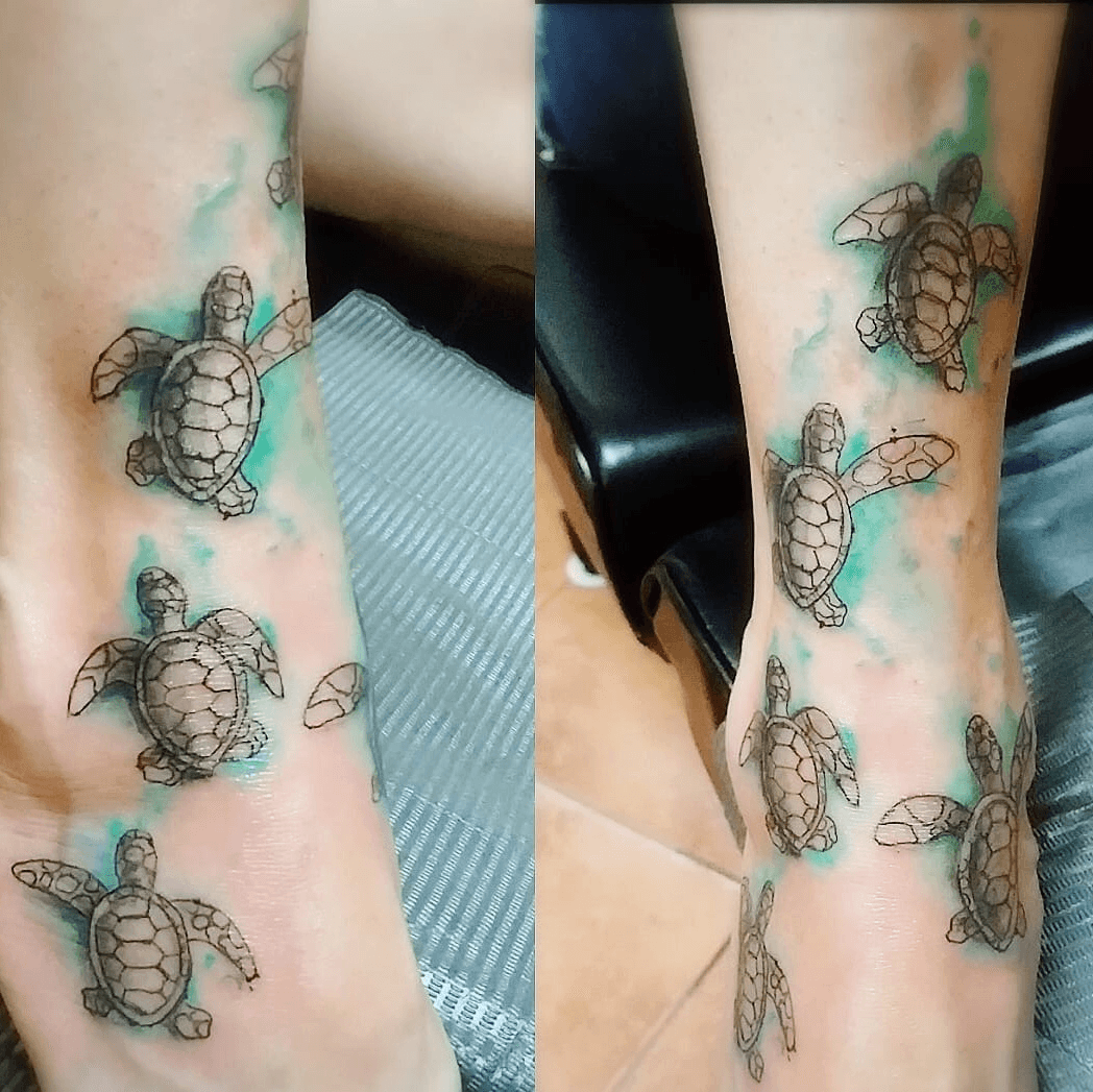 Sea Turtle Sleeve by Nathaniel Gann  Remington Tattoo Parlor