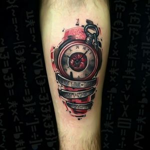 ▉ My new Black and Red Clock tattoo ❤ ▉▪}£∆~×¢[><[®=£^°__________________"Only love or death can change everything" 👀