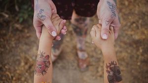 Photograph by Sarah Middleton - Tim Hendricks temporary tattoos for Toddler Tattoos #temporarytattoo #temporarytattoos #musicfest #musicfestival #tattoofashion #fashiontattoo #tattoosforkids #childrenstattoos #kidtattoo #faketattoo