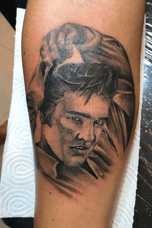 Elvis tattoo on arm WorkArt PlayArt Tattoo Shop Nonthaburi Thailand 
