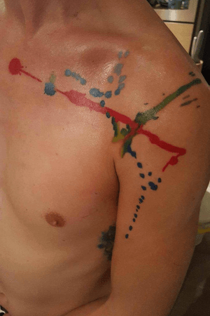 Abstract tattoo paint splash style