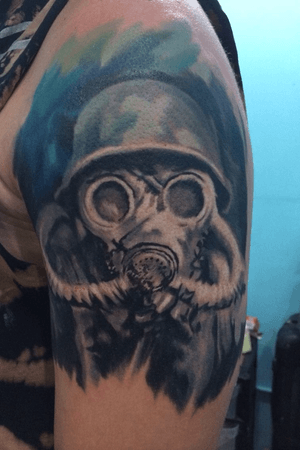 Gas mask tattoo