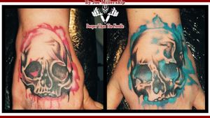 His & Hers Skull ink on handsBy Joe Millership 