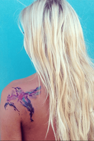 Hummingbird tattoo watercolorstyle