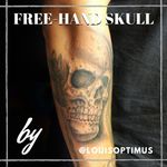 Skull freehand #blackandgreytattoo #skulltattoo #skull 