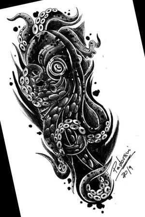 #estudiodetatuagem Memento Mori - tatuagens com horário marcado - orçamentos e agendamentos pelo WhatsApp ☎️ (11) 973701974 ou pela página do estúdio no Facebook :                                 @mementomoritattoostudio  💀⏳🕯- próximo ao metrô Tucuruvi - @thiagopadovani #octopus #polvo #tattoosketch 
