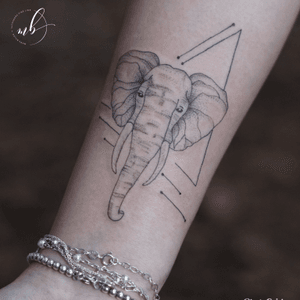 #elefante #tattoo #tatuagem #blackwork #geometric #sp 