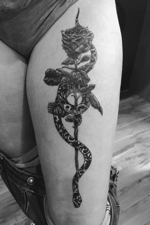 Snake and Rose from my flash🖤