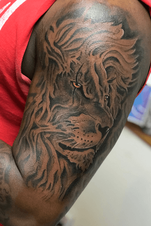 Lion tattoo by rokmatic_ink 