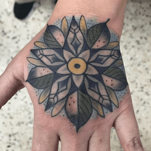 Hand Custom Leaf Mandala