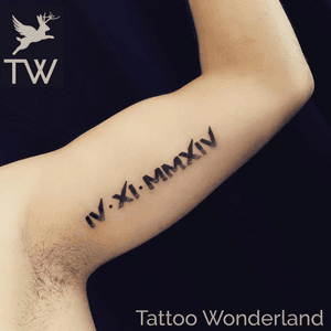 #romannumeraltattoo with a twist @brooklyntattooartist @tattoowonderland #youbelongattattoowonderland #tattoowonderland #brooklyn #brooklyntattooshop #bensonhurst #midwood #gravesend #newyork #newyorkcity #nyc #tattooshop #tattoostudio #tattooparlor #tattooparlour #customtattoo #brooklyntattooartist #tattoo #tattoos 