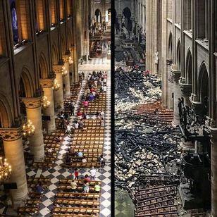 Getty Images/Huffpost Ilustración de Notre-Dame