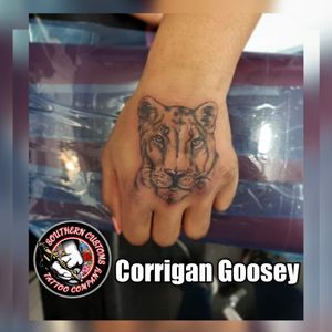 Artist: Corragan Goosey The hand can be a difficult area to tattoo but Corragan didn't let that hinder her from producing this beautiful lioness!★★★★★★★★★★★★★★★★★★★Southern Customs Tattoo Company1503 Hope Mills Rd.Fayetteville, NC 28304(910) 920-2683★★★★★Social Media Links★★★★★Facebook Link:https://www.facebook.com/SouthernCustomsTattooCompany/Instagram:@SouthernCustomsTattooCo@SouthernCustomsBrand@Corragan@tattoosbyaaronf@irishted32@KoffeeRoachGoogle+:plus.google.com/+SouthernCustomsTattooCompanyTumblr:https://southerncustomstattoocompany.tumblr.comYelp:https://m.yelp.com/biz/southern-customs-tattoo-company-fayettevilleFoursquare linkhttp://4sq.com/2slKpCtTwitter:@SCTATCOTattooDo:@SouthernCustomsTattooCompanyVero:SouthernCustomsTattooCompanyGoogle Maps:https://goo.gl/maps/NXMNfhdcbmE2★★★★★★★★★★★★★★★★★★★#Ink #welcome #news #sctatco #Airforce #Happy #marines #america #artist #veteran #home #love #Share #femaletattooartist #nofilter #bodypiercing #NCTattooers #funny #hopemillsnc #SkinArt #Tattoo #Custom #NCINK #FortBragg #fortbraggink #ShareNow #tattoos #army #military #fayettevillenc