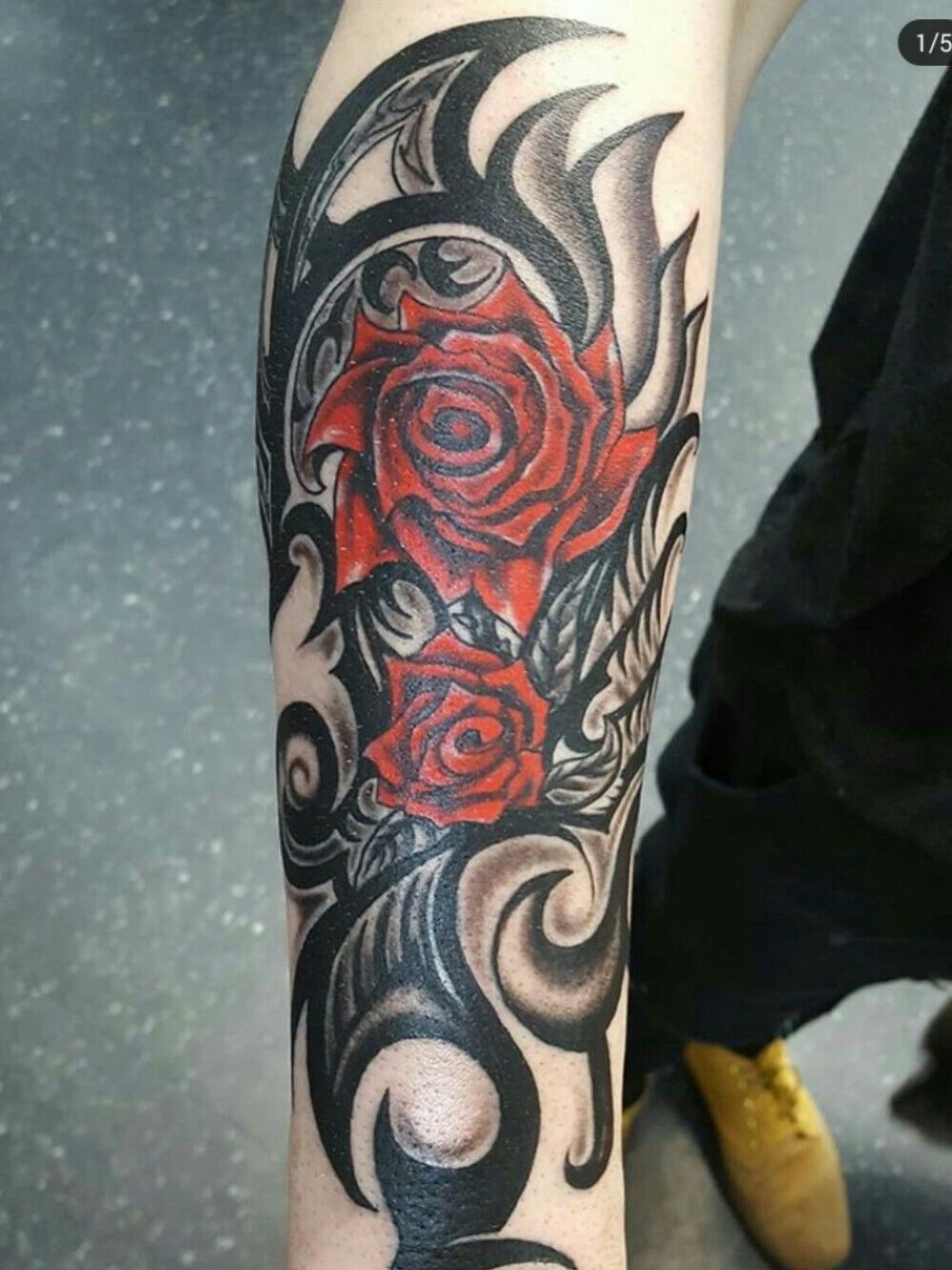 tribal rose tattoos for men