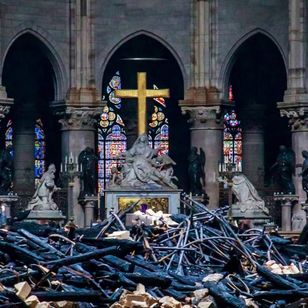Foto de la lesión de Notre-Dame por Christophe Petit Tesson