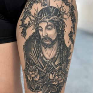 Tatuaje de Jesús por Javier Betancourt