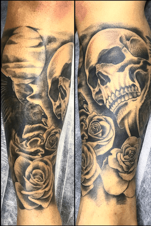 #tattooblackandgrey #tattooartist #tattooart #ink #inked #inkedmag #tattoo2me #skull #skulltattoo 