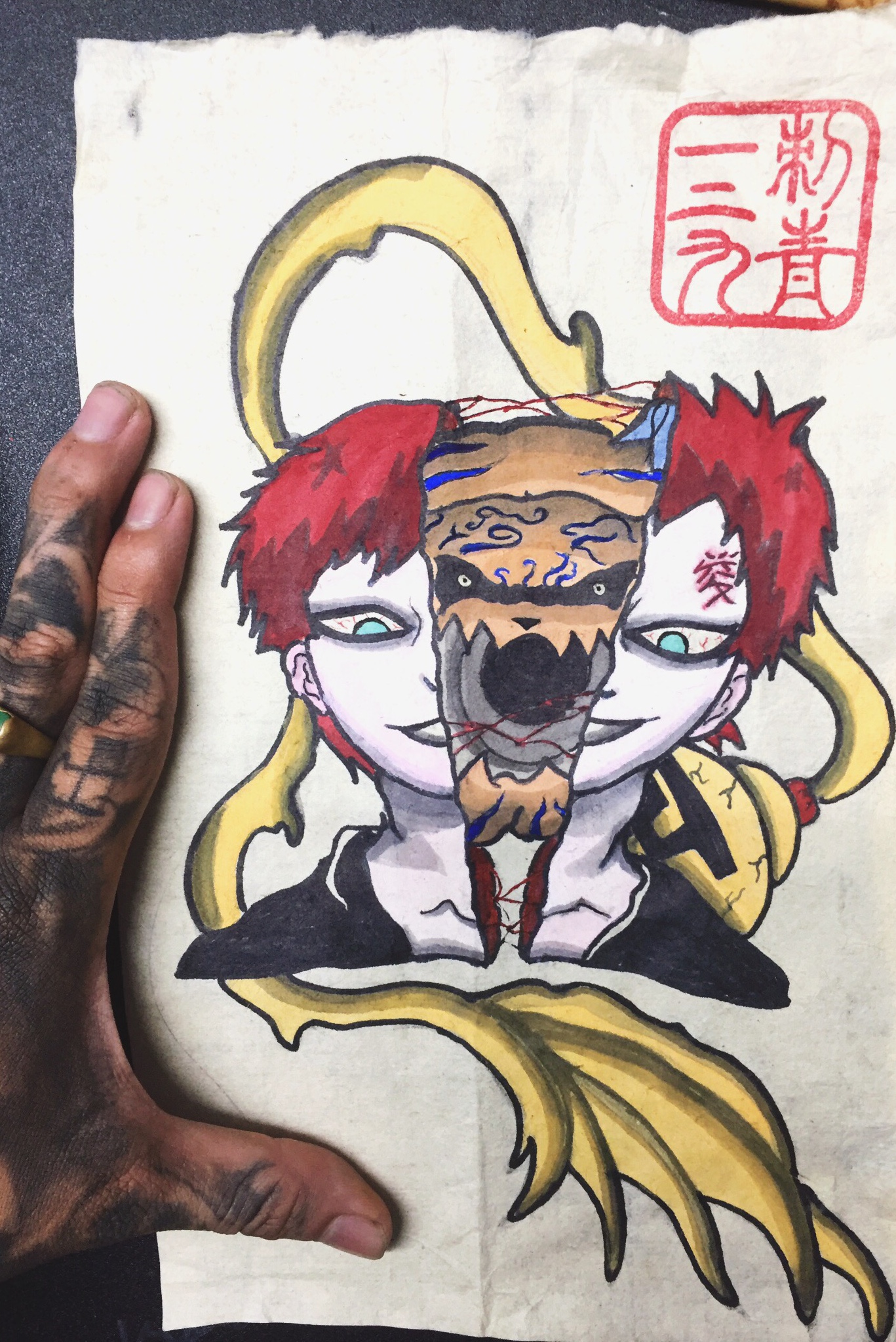 Gaara and Shukaku tattoo : r/Naruto