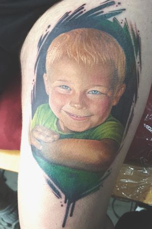 Realistic portait full color done by Galina @Tat2holics 