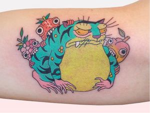 Tiger frog tattoo by Brindi #Brindi #specialtattoos #uniquetattoos #besttattoos #awesometattoos #tattoodoapp #tattooartist