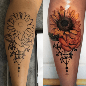 Tattoo uploaded by Alyssa • #colorfultattoo #vivid #sunflower # ...