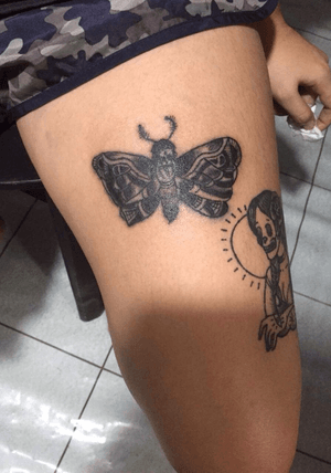 ugly butterfly #Black #patchtattoo 