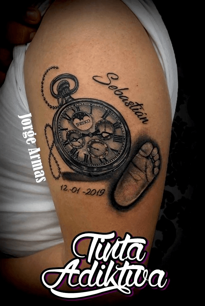 Tattoo uploaded by Jorge Armas • #clock #clocktattoo #foot #babyfoot  #foottattoo #babyfoottattoos #reloj #relojtattoo #relojtatuaje #pie  #pietattoo #piedebebe #piedebebetattoo #tattoo #ink #tintaadiktiva  #veracruz #JorgeArmas #tatuadoresmexicanos ...