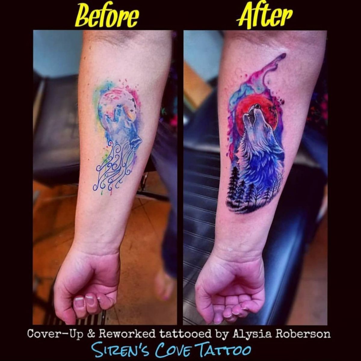 Tattoo uploaded by SC Tattoo Alysia Roberson Greenville Mauldin • Wolf