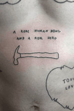 Handpoked quote and hammer from DRIVE