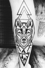 Geometric wolf piece.