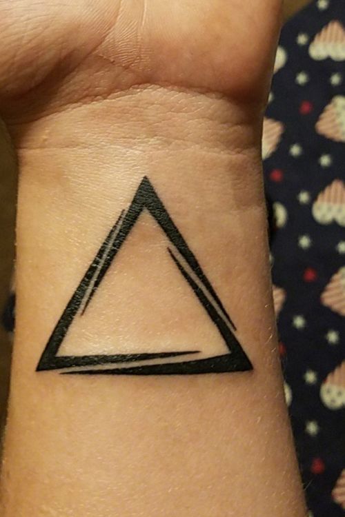 Tattoo Uploaded By Franklin Fulford My Very First Tattoo Nice Simple Triangle With A Hell Of A Meaning To Me Birth Growth And Death An Infinite Loop Of These Three Steps