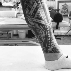 Polynesian leg sleeve.