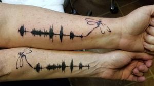 Sound wave tattoos