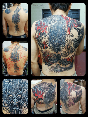 Just another #coverup for a #man 55yearsold in #10days after day, when he #cameback to #Vietnam . It’s been taken 50hours. #dragon #brushstroke . He is a nice #brother 