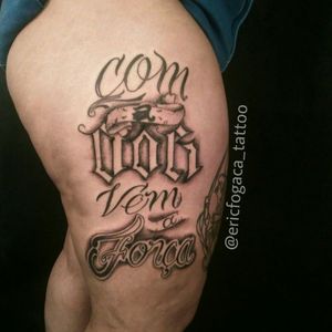 Lettering custom By Eric Fogaça fron Brazil @ericfogaca_tattoo #tattoodo#brasil#letter#blackandgrey