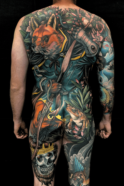 backpiece for bater! thanks man!!! #neotraditional #fox #sebaforace EUROPE/april & may - april 22th-24th @luxembourg_electric_avenue 🇱🇺 - april 25th to may 2nd at @skinart_tattoo 🇩🇪 - may 3rd to 8th at @the_atelier_lucerne 🇨🇭 - may 9th to 16th at @tcnoire 🇩🇪 - may 17th to 22th at @trulyyourstattoo 🇩🇪 see you!