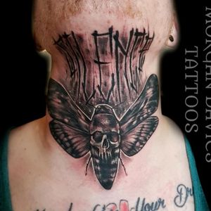Multi award winning tattoo I finished at a convention #deathhead #deathheadmothtattoo #silenceofthelambstattoo #moth #hannibaltattoo #hannibal #silence #skulltattoo #skulls #skulltattoos #throattattoo 